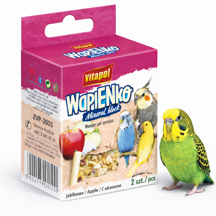 Vitapol – Vápenný – vápenný kostka jablečná pro ptáky 35 g od parrotplanet.cz