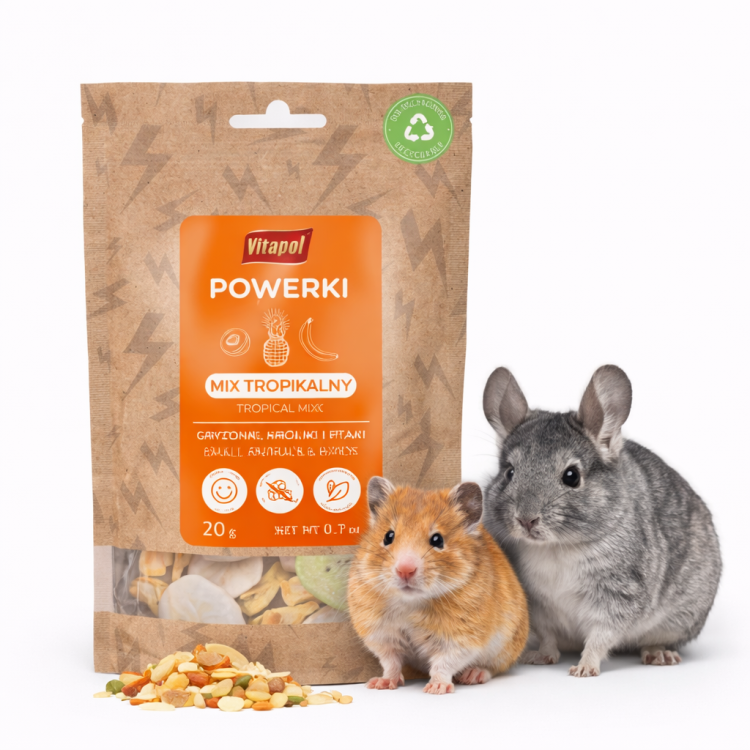 Lyofilizovaná směs tropického ovoce pro hlodavce. 100% ovoce, bez konzervantů a barviv. 20 g. od ParrotPlanet.cz