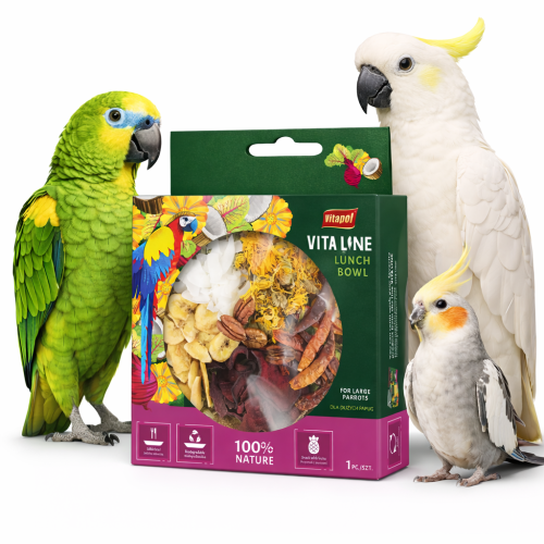 Vitapol Vitaline Lunch Bowl – přírodní pamlsek pro velké papoušky od ParrotPlanet.cz