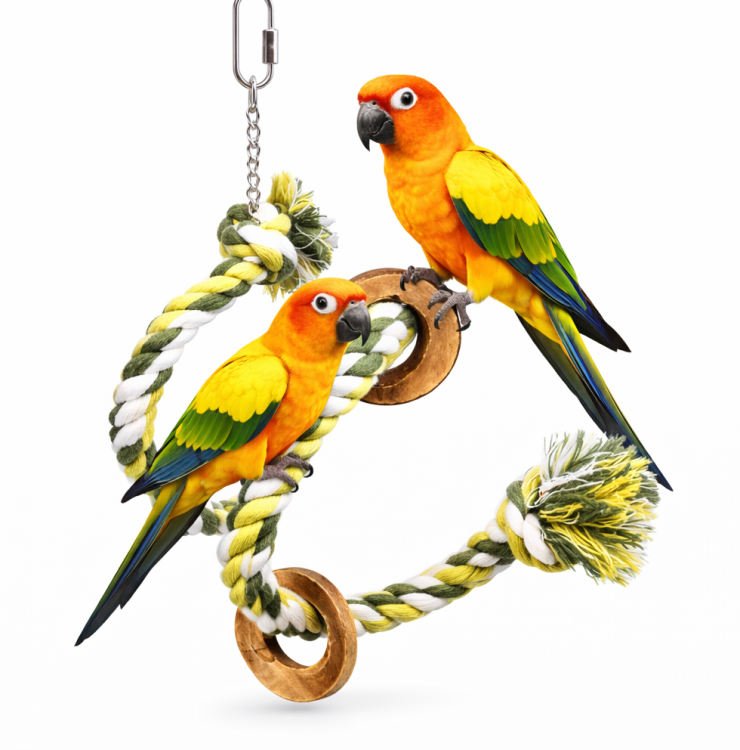 Točená Zábava – tyč – spirála – hračka pro všechny papoušky od ParrotPlanet.cz