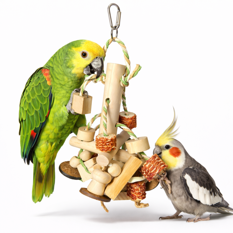 Kuličky na tyčce  – hračka pro malé a střední  papoušky od ParrotPlanet.cz