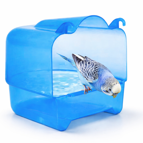 Akrylový bazén BLUE Parrot - připevňuje se ke kleci pro malé papoušky nebo jiné exotické ptáky  od ParrotPlanet.cz