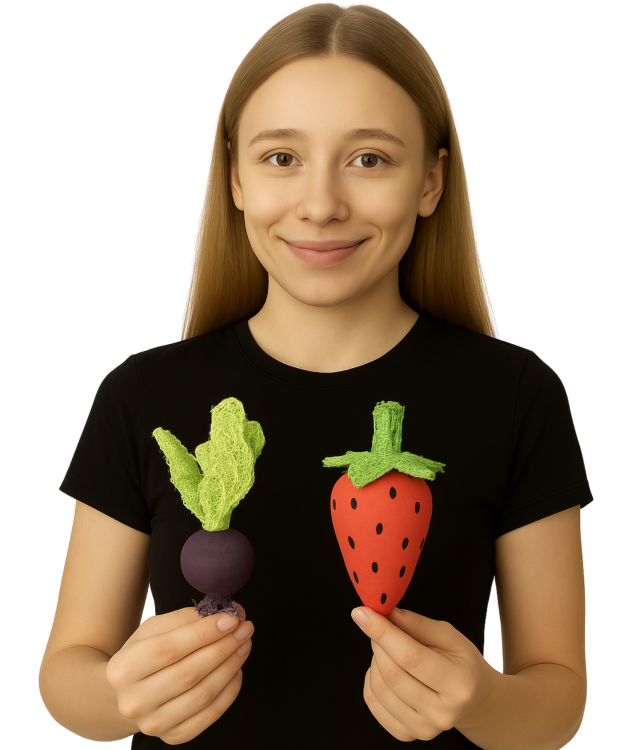 Zeleninový kousek 10 cm – přírodní hryzací hračky pro hlodavce | 2 kusy od ParrotPlanet.cz