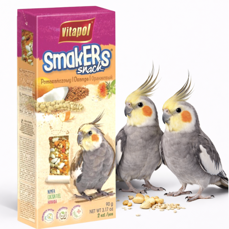 Vitapol - Smakers POMARAŃCZOWY dla NIMF 2szt 90g od ParrotPlanet.pl