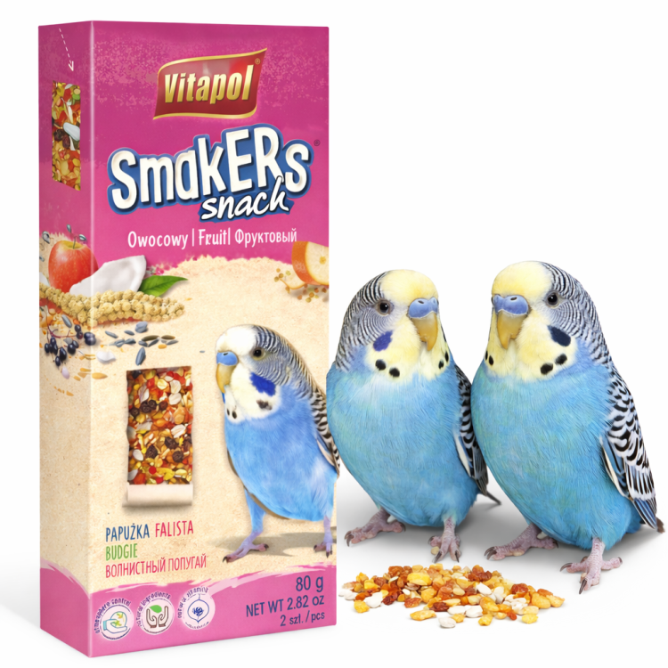 Vitapol – ovocné pamlsky pro vlnkované papoušky, 2 ks, 90 g od ParrotPlanet.cz