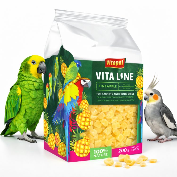 Vitapol VITALINE – Ananas pro všechny papoušky 200 g od ParrotPlanet.cz