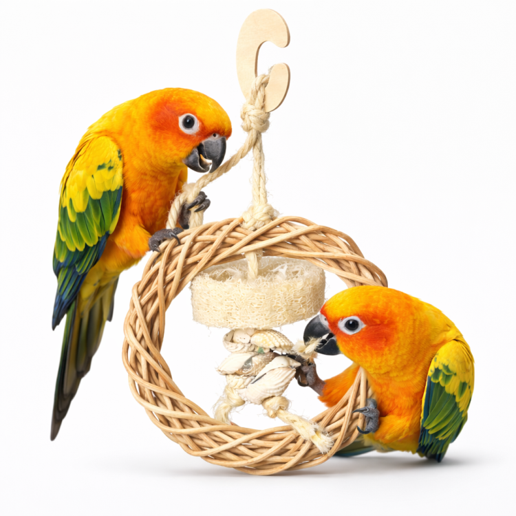 Ratanové kolečko  – hračka pro všechny papoušky od ParrotPlanet.cz