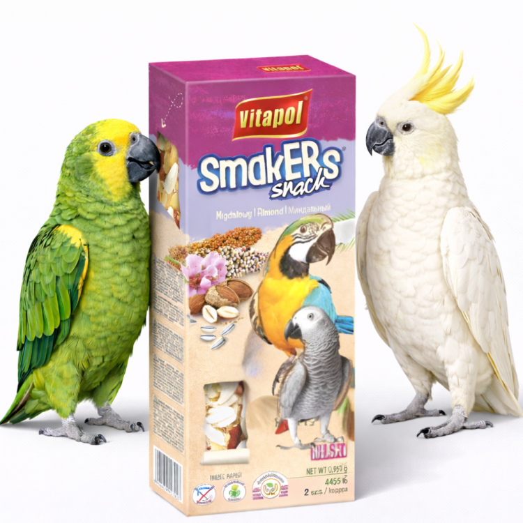 VitaPol- SMAKERS MAXI MANDLOVÝ PRO VELKÉ PAPOUŠKY 450 g ParrotPlanet.cz