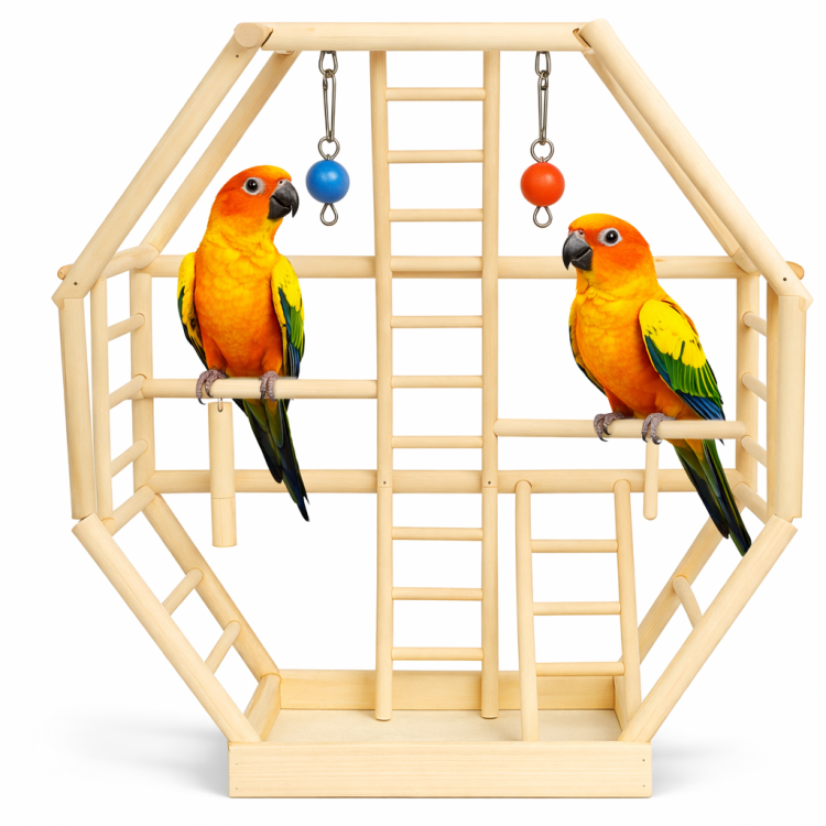 Papouščí žebříky – dřevěné hřiště pro papoušky/ptáky  od ParrotPlanet.cz