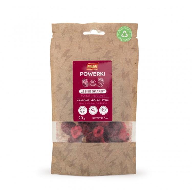 Powerki Lesní poklady – lyofilizované lesní ovoce pro hlodavce 20 g od ParrotPlanet.cz