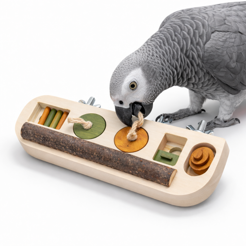 Hledej a najdi!  - logická hračka pro střední  a větší papoušky  od ParrotPlanet.cz