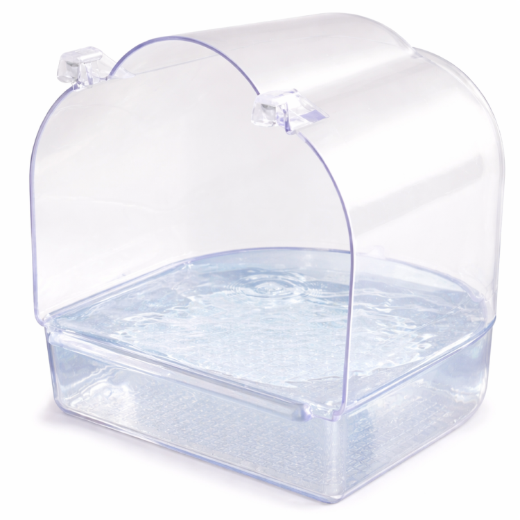 Akrylové bazénky VENDI velikost S – připevňují se ke kleci pro malé papoušky nebo jiné exotické ptáky od ParrotPlanet.cz