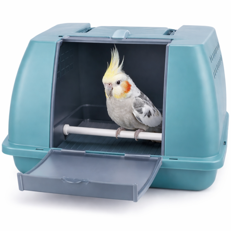 Modrý přepravní box | Přepravní box pro malé a střední papoušky od ParrotPlanet.cz