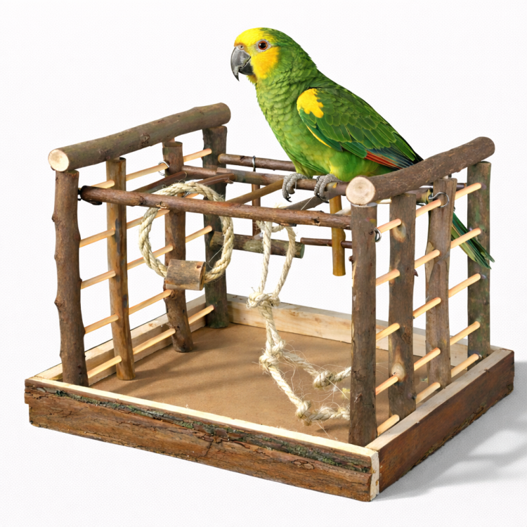 Dřevěné hřiště - pro malé a střední papoušky   od ParrotPlanet.cz
