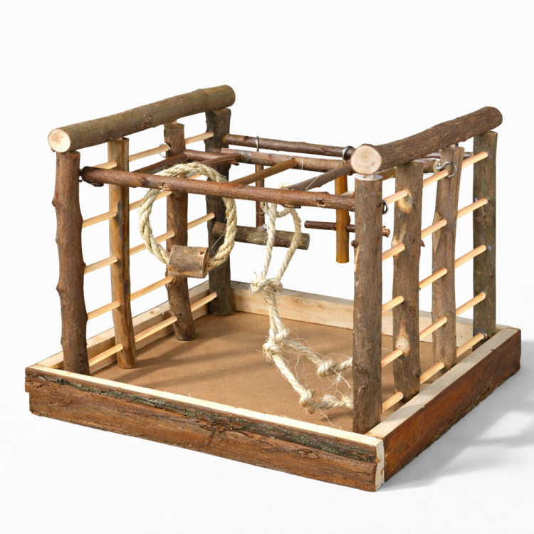 Dřevěné hřiště – pro malé a středně velké hlodavce od ParrotPlanet.cz