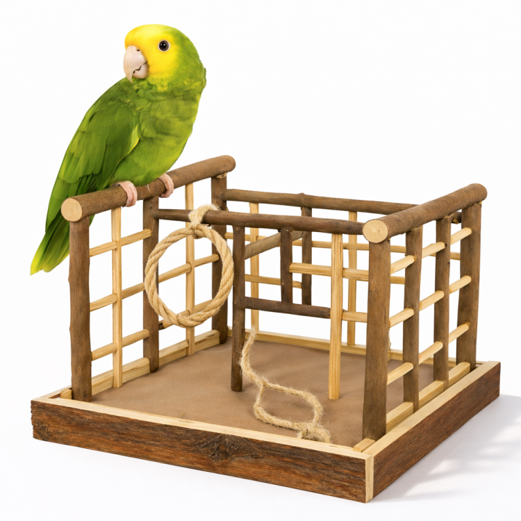 Dřevěné hřiště - pro malé a střední papoušky   od ParrotPlanet.cz