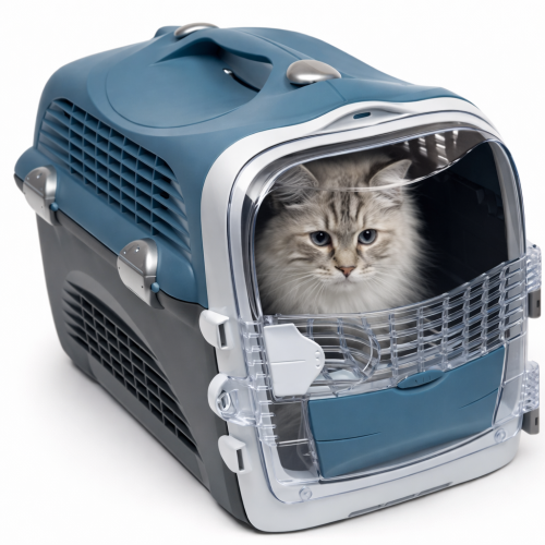 Catit Design Cabrio | Přepravka Hagen pro kočky | 33 x 51 x 35 cm | Modrá od ParrotPlanet.cz