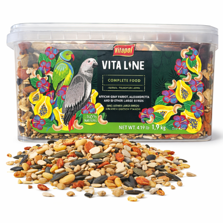 Vitapol Vitaline - krmivo pro papoušky Žako, Aleksandretty a další velké papoušky 1,9 kg od ParrotPlanet.cz