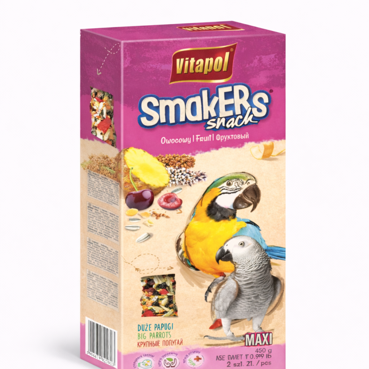 VitaPol- SMAKERS MAXI OVOCNÉ PRO VELKÉ PAPOUŠKY 450 g od ParrotPlanet.pl
