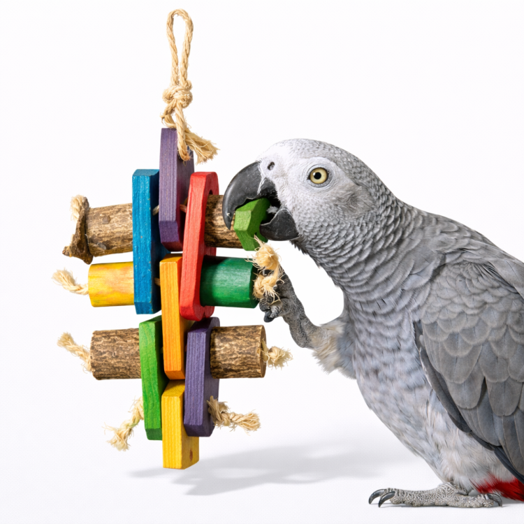 Barevný naviják  – hračka pro všechny papoušky od ParrotPlanet.cz