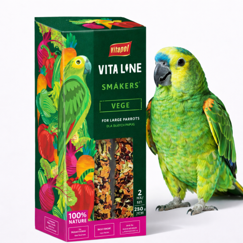 Vitapol | VITALINE Smakers Vege | Zdravé a chutné pamlsky | pro velké papoušky od ParrotPlanet.cz