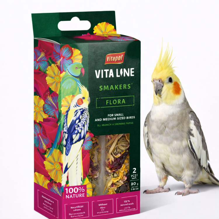 Vitapol | VITALINE Smakers Super Flora | Pamlsky pro malé a střední papoušky od ParrotPlanet.cz