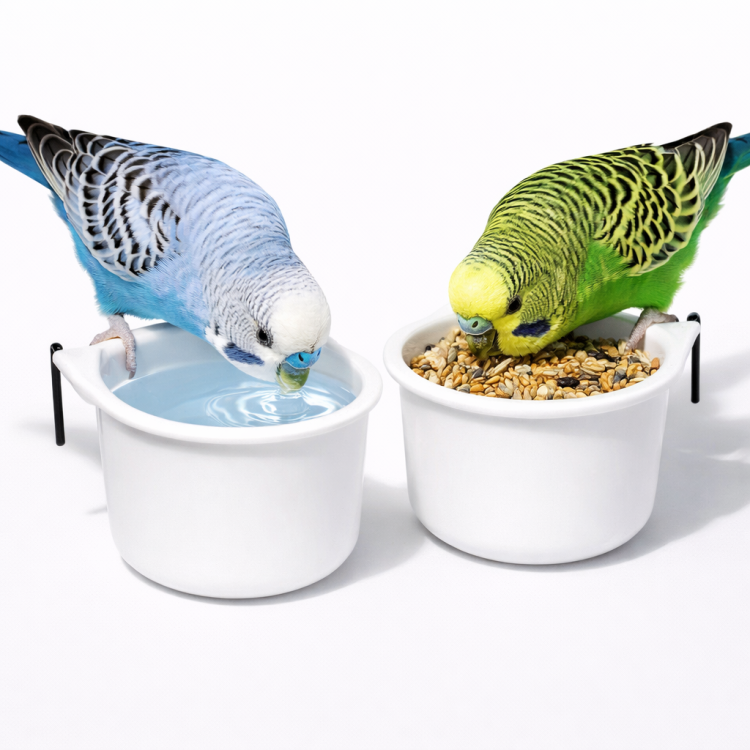 Sada 2 plastových misek pro papoušky 80 ml a 85 ml od ParrotPlanet.cz