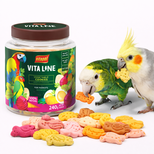 Vitapol VITALINE - Zeleninové sušenky do zobáčku pro všechny papoušky 240 g od ParrotPlanet.cz