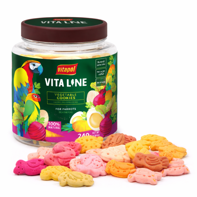 Vitapol VITALINE - Zeleninové sušenky do zobáčku pro všechny papoušky 240 g od ParrotPlanet.cz