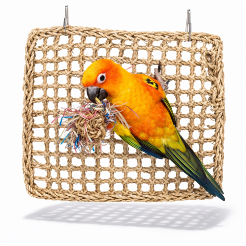 Splhací a Okusovací Rohož pro Papoušky | Rohož z Mořské Trávy 30 x 30 cm od ParrotPlanet.cz