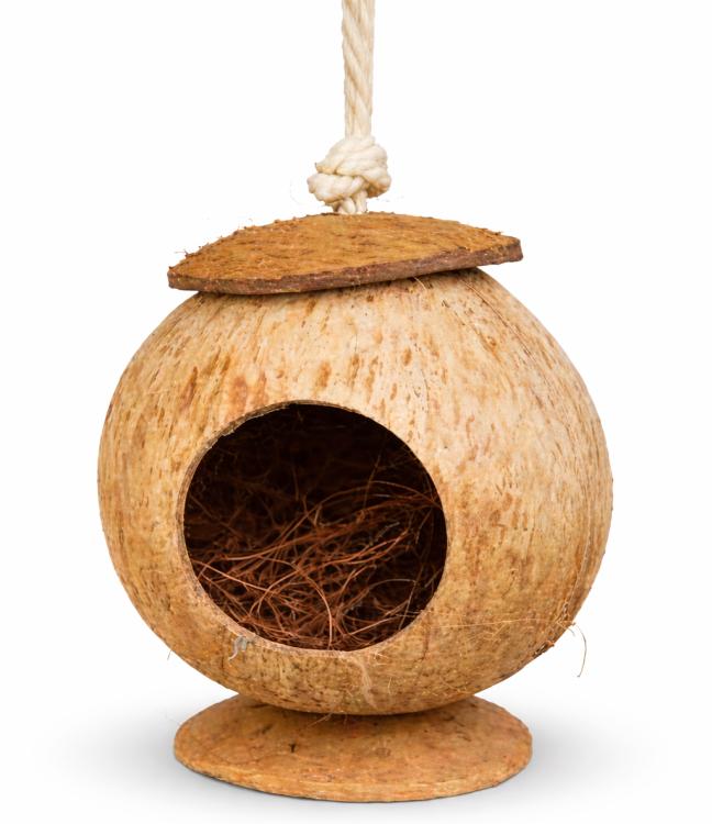 Domeček  na provázku – hračka pro velké i malé papoušky od ParrotPlanet.cz