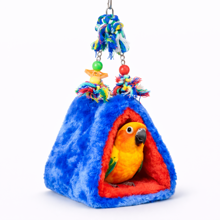 Papuzia Jaskinia XS - Bezpieczny Namiot dla małych papug od ParrotPlanet.plav