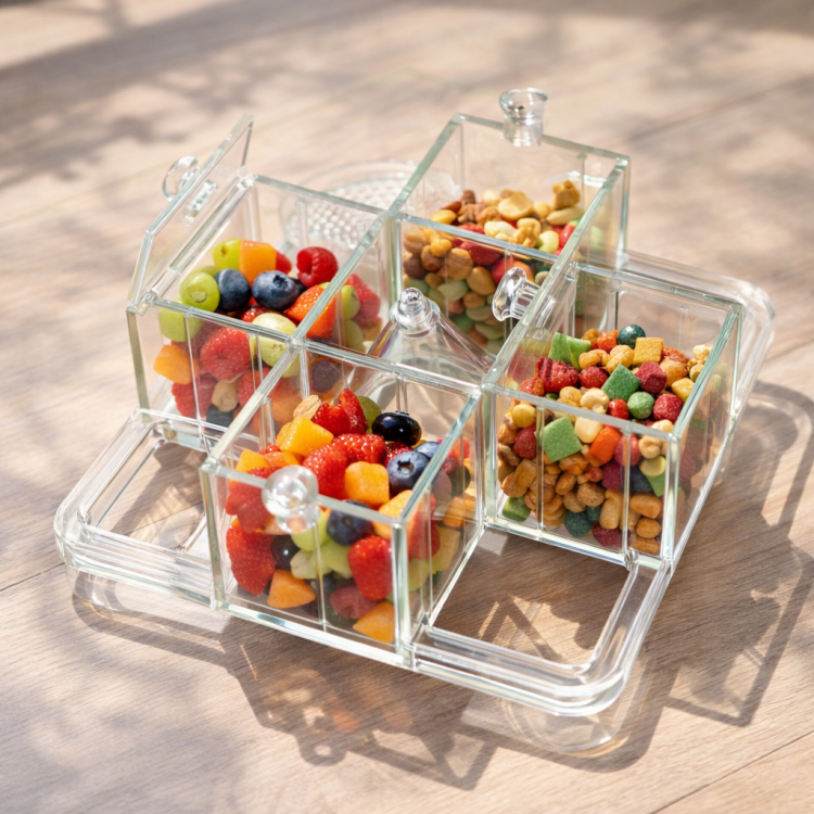 Čtyřnásobná miska – hračka a miska na krmení pro vakoveverky   od ParrotPlanet.cz