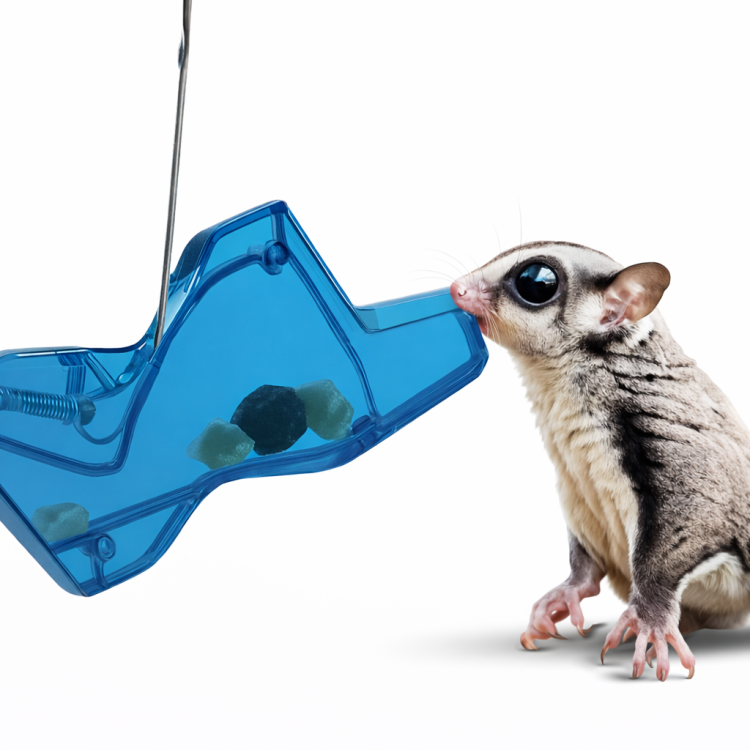 Blue Treat Seeker – Hračka pro pohyb (nauka lovu) pro vakoveverky od ParrotPlanet.cz