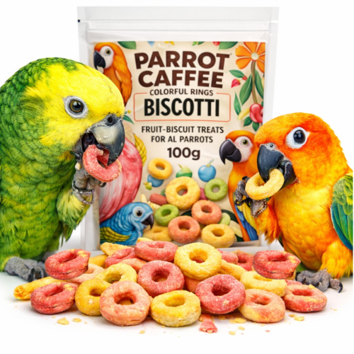 PARROT CAFFEE - Fruit Rings - ovocné křupky pro všechny papoušky 100 g   od ParrotPlanet.CZ