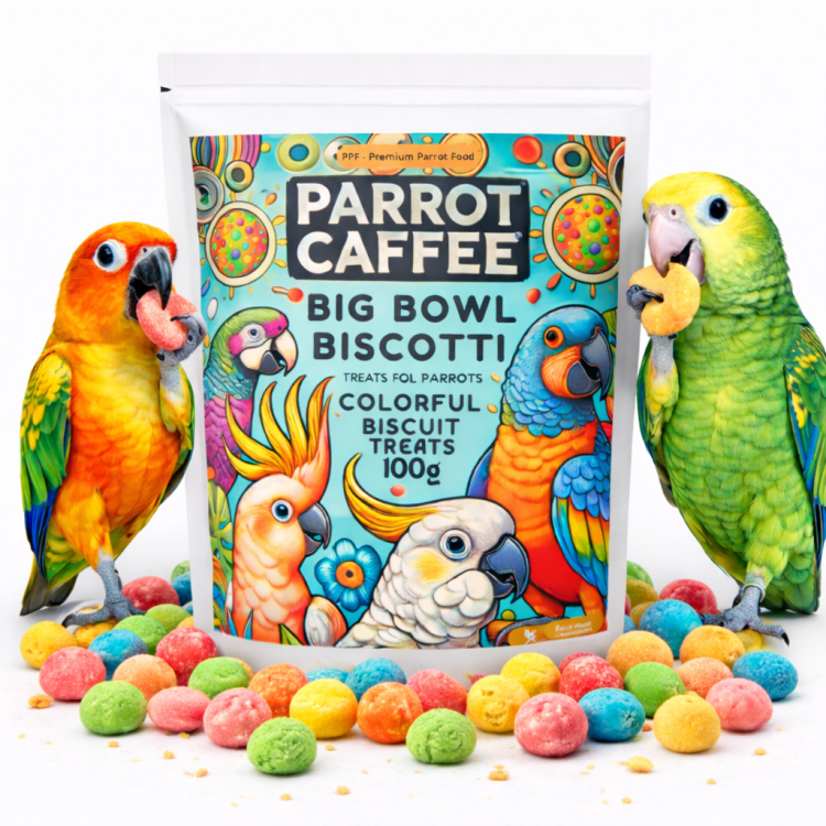 PARROT CAFFEE - Big Bowl Biscotti - piškotky pro všechny papoušky 100 g od ParrotPlanet.cz