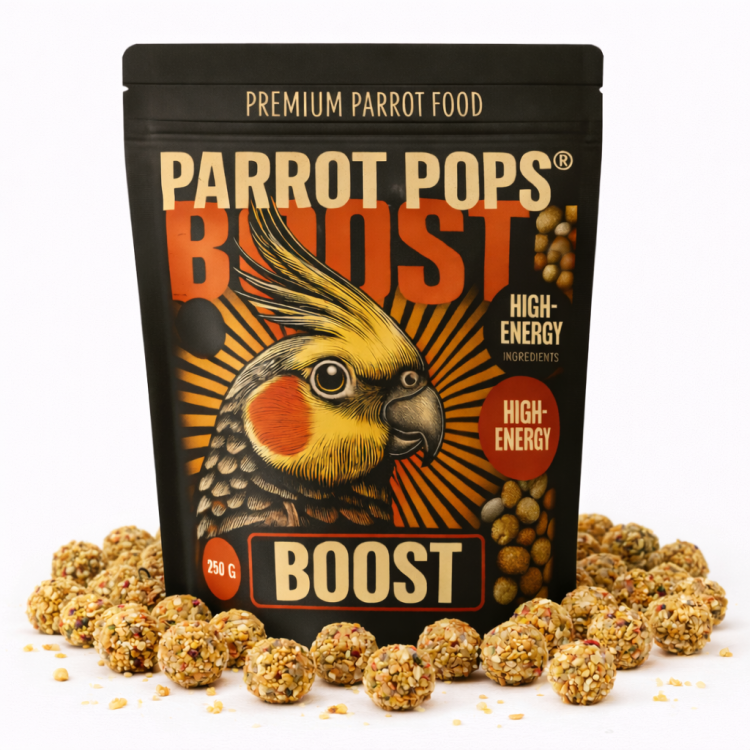 Parrot Pops – Boost Hi Energy – Small – Krmivo plné energie ve tvaru kuliček pro střední a malé papoušky 250 g od ParrotPlanet.cz