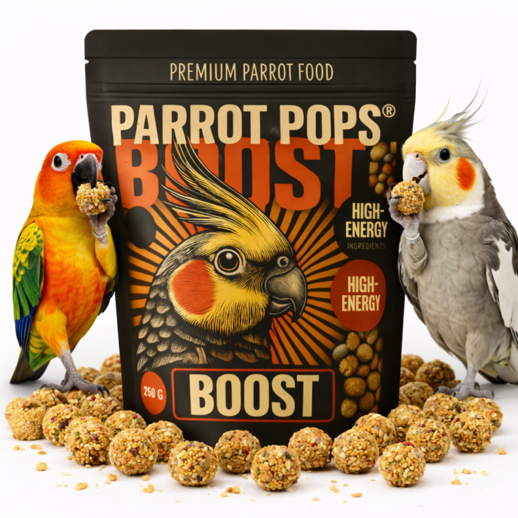 Parrot Pops – Boost Hi Energy – Small – Krmivo plné energie ve tvaru kuliček pro střední a malé papoušky 250 g od ParrotPlanet.cz