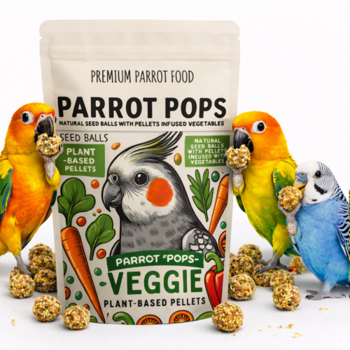 Parrot Pops Veggie Small – krmivo: obilí se zeleninou ve tvaru kuliček pro malé a střední papoušky 250 g od ParrotPlanet.cz