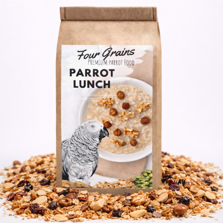 Four Grains Parrot Breakfast | Papouščí snídaně nebo oběd | Krmivo pro papoušky, teplé nebo studené 100 g od ParrotPlanet.cz