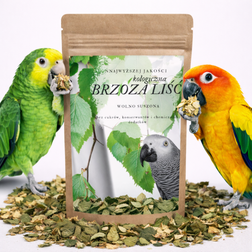 Premium Parrot Food | Ekologická bříza | Listy břízy pro všechny papoušky 50 g od ParrotPlanet.cz