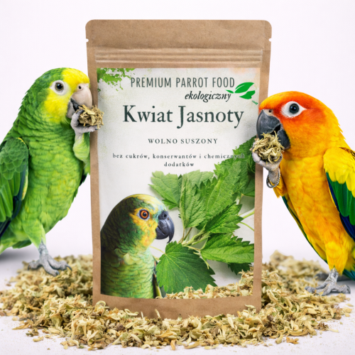 Ekologický, křupavý květ jasnoty | Doplněk stravy | Zdravá pochoutka pro všechny papoušky 25 god ParrotPlanet.cz