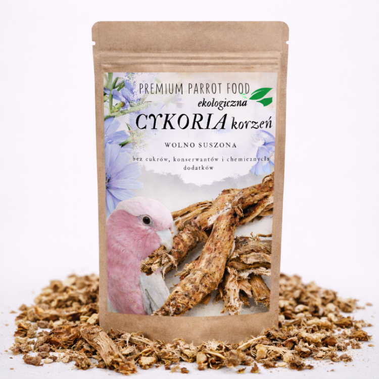 Premium Parrot Food | Ekologická kořenová čekanky |Doplněk stravy pro všechny papoušky 50 g  od ParrotPlanet.cz