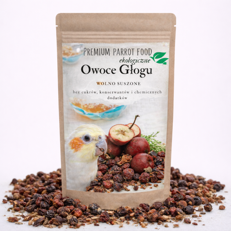 Premium Parrot Food | Ekologické plody hlohu | Svačina nebo zdravý doplněk stravy pro všechny papoušky 50 g od ParrotPlanet.cz