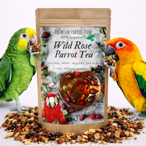 Wild Rose Parrot Tea – organický čaj pro papoušky, 100 g od ParrotPlanet.cz