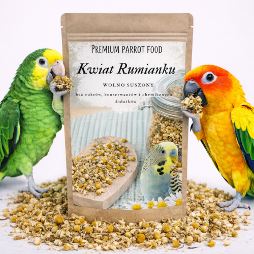 Premium Parrot Food - Heřmánkové kvítky - pro všechny papoušky 25 g od ParrotPlanet.cz
