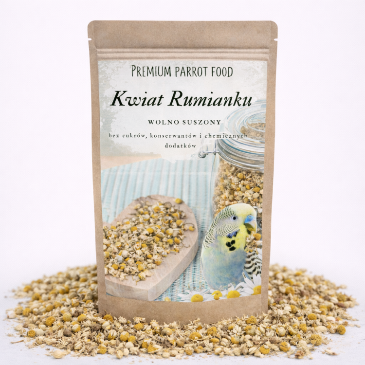 Premium Parrot Food - Heřmánkové kvítky - pro všechny papoušky 25 g od ParrotPlanet.cz