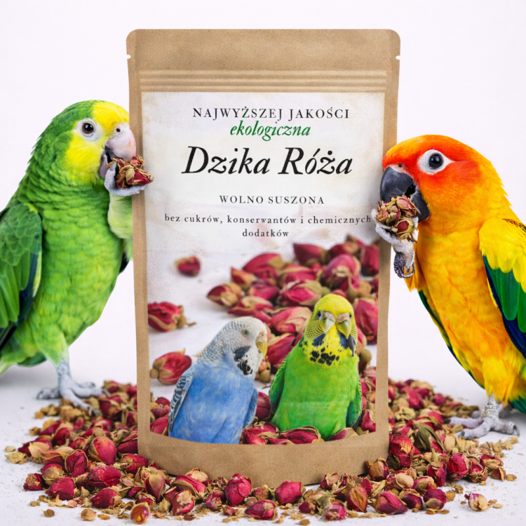 Premium Parrot Food - Ekologická divoká růže - pro všechny papoušky 50 g  od ParrotPlanet.cz