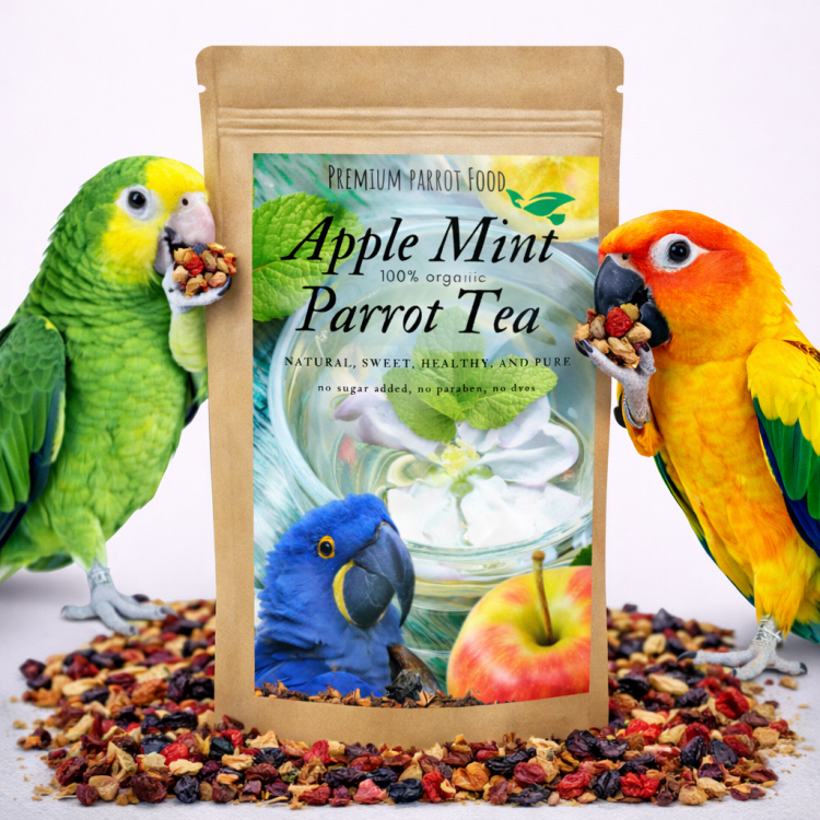 Apple Mint Parrot Tea | Organický čaj | Čaj pro papoušky | Jablečno-mátový 100 g od ParrotPlanet.cz