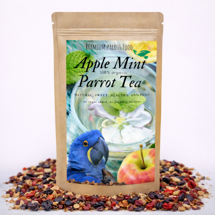 Apple Mint Parrot Tea | Organický čaj | Čaj pro papoušky | Jablečno-mátový 100 g od ParrotPlanet.cz